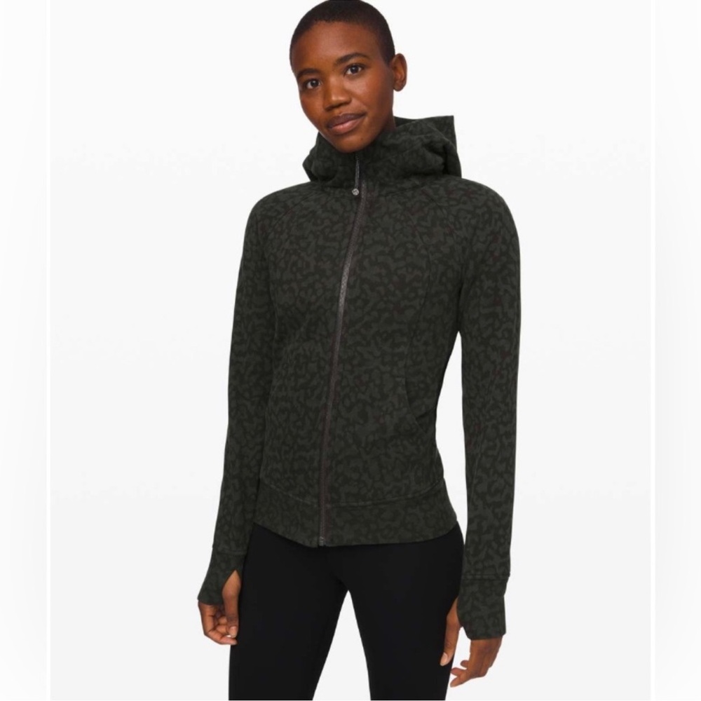 lululemon Scuba Hoodie Light Cotton Fleece Formation Camo Evergreen Multi Size 8